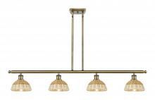 Innovations Lighting 516-4I-AB-NBD2-75-NAT - Bristol Natural II - 4 Light - 48 inch - Antique Brass - Stem Hung - Island Light