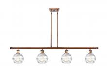 Innovations Lighting 516-4I-AC-G1213-6-LED - Athens Deco Swirl - 4 Light - 48 inch - Antique Copper - Stem hung - Island Light