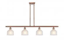 Innovations Lighting 516-4I-AC-G411-LED - Dayton - 4 Light - 48 inch - Antique Copper - Stem hung - Island Light