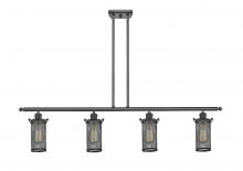 Innovations Lighting 516-4I-BK-CE219 - Bleecker - 4 Light - 48 inch - Matte Black - Stem hung - Island Light