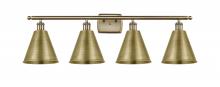 Innovations Lighting 516-4W-AB-MBC-8-AB - Berkshire - 4 Light - 38 inch - Antique Brass - Bath Vanity Light