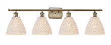 Innovations Lighting 516-4W-AB-NBD-75-NAT - Bristol Natural - 4 Light - 38 inch - Antique Brass - Bath Vanity Light
