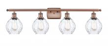 Innovations Lighting 516-4W-AC-G362 - Waverly - 4 Light - 36 inch - Antique Copper - Bath Vanity Light
