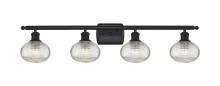 Innovations Lighting 516-4W-BK-G555-6CL - Ithaca - 4 Light - 36 inch - Matte Black - Bath Vanity Light