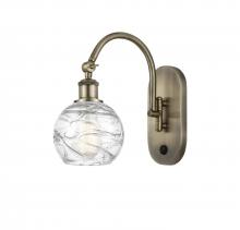 Innovations Lighting 518-1W-AB-G1213-6-LED - Athens Deco Swirl - 1 Light - 6 inch - Antique Brass - Adjustable Swing Arm