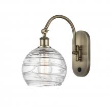 Innovations Lighting 518-1W-AB-G1213-8-LED - Athens Deco Swirl - 1 Light - 8 inch - Antique Brass - Adjustable Swing Arm