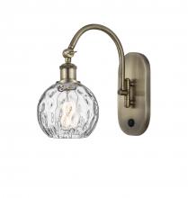Innovations Lighting 518-1W-AB-G1215-6-LED - Athens Water Glass - 1 Light - 6 inch - Antique Brass - Adjustable Swing Arm