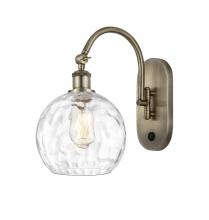 Innovations Lighting 518-1W-AB-G1215-8-LED - Athens Water Glass - 1 Light - 8 inch - Antique Brass - Adjustable Swing Arm