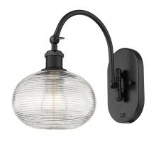 Innovations Lighting 518-1W-BK-G555-8CL - Ithaca - 1 Light - 8 inch - Matte Black - Adjustable Swing Arm