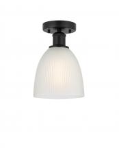 Innovations Lighting 616-1F-BK-G381 - Castile - 1 Light - 6 inch - Matte Black - Semi-Flush Mount