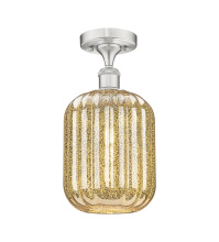 Innovations Lighting 616-1F-SN-G460-7ME - Preston Cylinder - 1 Light - 7 inch - Brushed Satin Nickel - Semi-Flush Mount