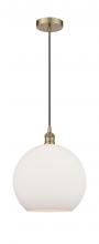 Innovations Lighting 616-1P-AB-G121-12-LED - Athens - 1 Light - 12 inch - Antique Brass - Cord hung - Mini Pendant