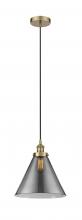 Innovations Lighting 616-1PH-AB-G43-L - Cone - 1 Light - 12 inch - Antique Brass - Cord hung - Mini Pendant