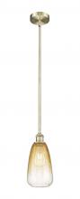 Innovations Lighting 616-1S-AB-G480-6AM - Brookhaven Almond - 1 Light - 6 inch - Antique Brass - Stem hung - Mini Pendant