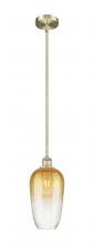 Innovations Lighting 616-1S-AB-G484-7AM - Brookhaven Flute - 1 Light - 7 inch - Antique Brass - Stem hung - Mini Pendant