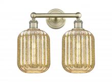 Innovations Lighting 616-2W-AB-G460-7ME - Preston Cylinder - 2 Light - 16 inch - Antique Brass - Bath Vanity Light