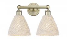 Innovations Lighting 616-2W-AB-NBD-75-NAT - Bristol Natural - 2 Light - 17 inch - Antique Brass - Bath Vanity Light