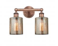 Innovations Lighting 616-2W-AC-G116 - Cobbleskill - 2 Light - 14 inch - Antique Copper - Bath Vanity Light