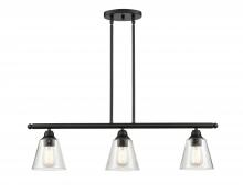 Innovations Lighting 616-3I-BK-G454-LED - Caton - 3 Light - 34 inch - Matte Black - Stem hung - Island Light