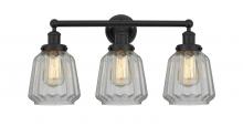 Innovations Lighting 616-3W-BK-G142 - Chatham - 3 Light - 25 inch - Matte Black - Bath Vanity Light