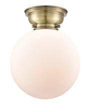 Innovations Lighting 623-1F-AB-G201-10-LED - Beacon - 1 Light - 10 inch - Antique Brass - Flush Mount