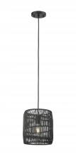 Innovations Lighting 684-1P-BK-8NT - Elwood - 1 Light - 9 inch - Matte Black Elwood Rope - Cord hung - Pendant