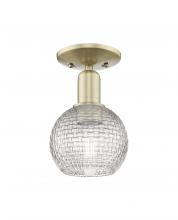 Innovations Lighting 716-1C-AB-G122C-6CL - Athens - 1 Light - 6 inch - Antique Brass - Semi-Flush Mount