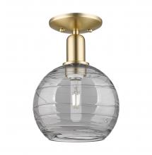 Innovations Lighting 716-1C-CB-G1213-8SM - Athens Deco Swirl - 1 Light - 8 inch - Champagne Bronze - Semi-Flush Mount