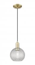 Innovations Lighting 716-1P-AB-G122C-8CL - Athens - 1 Light - 8 inch - Antique Brass - Cord hung - Mini Pendant