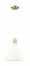 Innovations Lighting 716-1P-AB-GBC-121 - Berkshire Glass - 1 Light - 12 inch - Antique Brass - Cord hung - Mini Pendant
