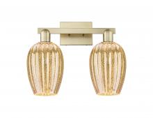 Innovations Lighting 716-2W-AB-G457-6ME - Preston Flute - 2 Light - 16 inch - Antique Brass - Bath Vanity Light