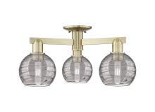 Innovations Lighting 716-3F-AB-G1213-6SM - Athens Deco Swirl - 3 Light - 6 inch - Antique Brass - Semi-Flush Mount