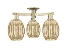 Innovations Lighting 716-3F-AB-G459-6ME - Preston Bulb - 3 Light - 6 inch - Antique Brass - Semi-Flush Mount
