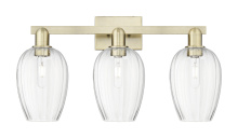Innovations Lighting 716-3W-AB-G457-6CL - Preston Flute - 3 Light - 26 inch - Antique Brass - Bath Vanity Light