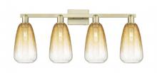 Innovations Lighting 716-4W-AB-G480-6AM - Brookhaven Almond - 4 Light - 36 inch - Antique Brass - Bath Vanity Light