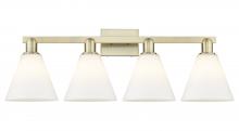 Innovations Lighting 716-4W-AB-GBC-81 - Berkshire Glass - 4 Light - 35 inch - Antique Brass - Bath Vanity Light