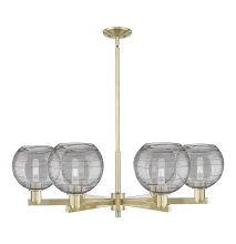 Innovations Lighting 716-6CR-AB-G1213-8SM - Athens Deco Swirl - 6 Light - 38 inch - Antique Brass - Stem hung - Chandelier