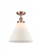 Innovations Lighting 916-1C-AC-G41-L-LED - Cone - 1 Light - 12 inch - Antique Copper - Semi-Flush Mount