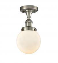 Innovations Lighting 916-1C-SN-G201-6-LED - Beacon - 1 Light - 6 inch - Brushed Satin Nickel - Semi-Flush Mount