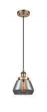 Innovations Lighting 916-1P-BB-G173 - Fulton - 1 Light - 6 inch - Brushed Brass - Cord hung - Mini Pendant