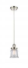 Innovations Lighting 916-1P-PN-G182S - Canton - 1 Light - 6 inch - Polished Nickel - Cord hung - Mini Pendant