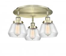 Innovations Lighting 916-3C-AB-G172 - Fulton - 3 Light - 19 inch - Antique Brass - Semi-Flush Mount