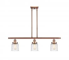 Innovations Lighting 916-3I-AC-G513-LED - Bell - 3 Light - 36 inch - Antique Copper - Stem Hung - Island Light
