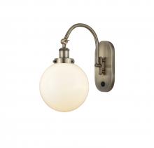 Innovations Lighting 918-1W-AB-G201-8-LED - Beacon - 1 Light - 8 inch - Antique Brass - Adjustable Swing Arm