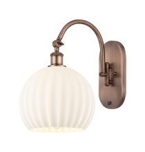 Innovations Lighting 918-1W-AC-G1217-10WV - White Venetian - 1 Light - 10 inch - Antique Copper - Sconce
