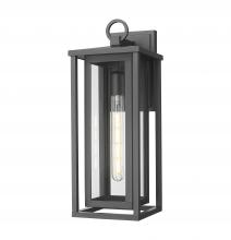 Innovations Lighting 9950-1W-BK-18-CL - Ashland - 1 Light - 8 inch - Matte Black - Coastal Outdoor Sconce