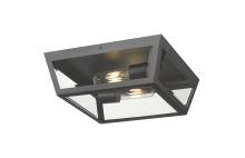 Innovations Lighting 9952-1F-BK-12-CL - Madison - 1 Light - 12 inch - Matte Black - Coastal Outdoor Flush Mount