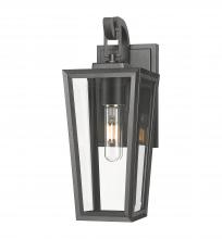 Innovations Lighting 9952-1W-BK-14-CL - Madison - 1 Light - 7 inch - Matte Black - Coastal Outdoor Sconce