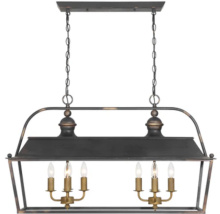 Golden 0888-LP ABI - Golden Lighting Christoff 8-light Island Light in Antique Black Iron