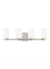 Generation Lighting 4424604EN3-962 - Alturas contemporary 4-light LED indoor dimmable bath vanity wall sconce in brushed nickel silver fi